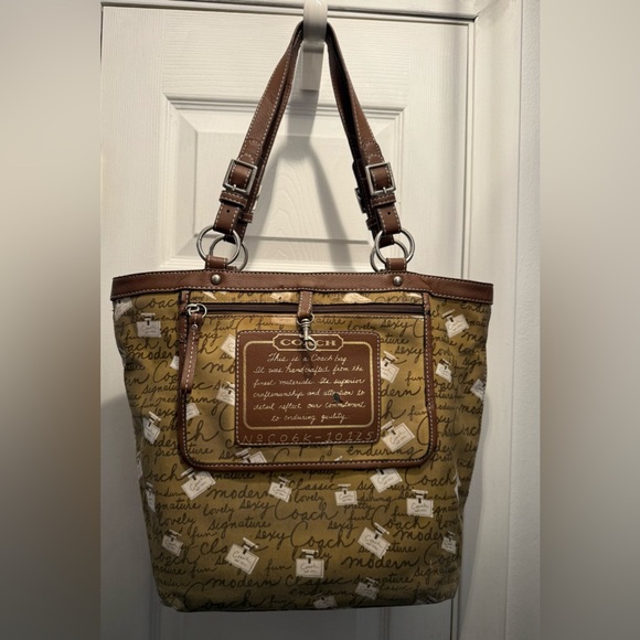 Coach Signature Brown and Tan Reversible Shoulder Bag - Picture 8 of 15